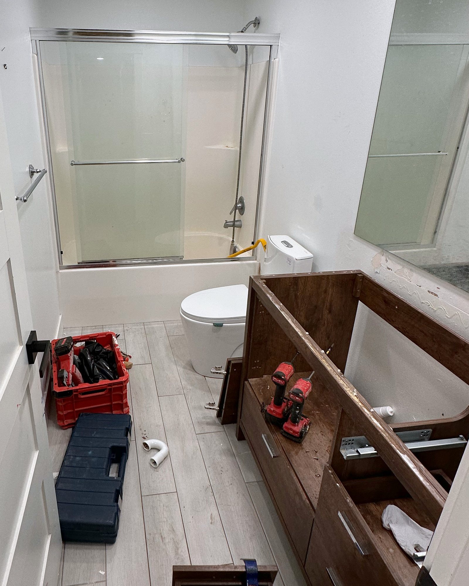 Bathroom before renovation stage
