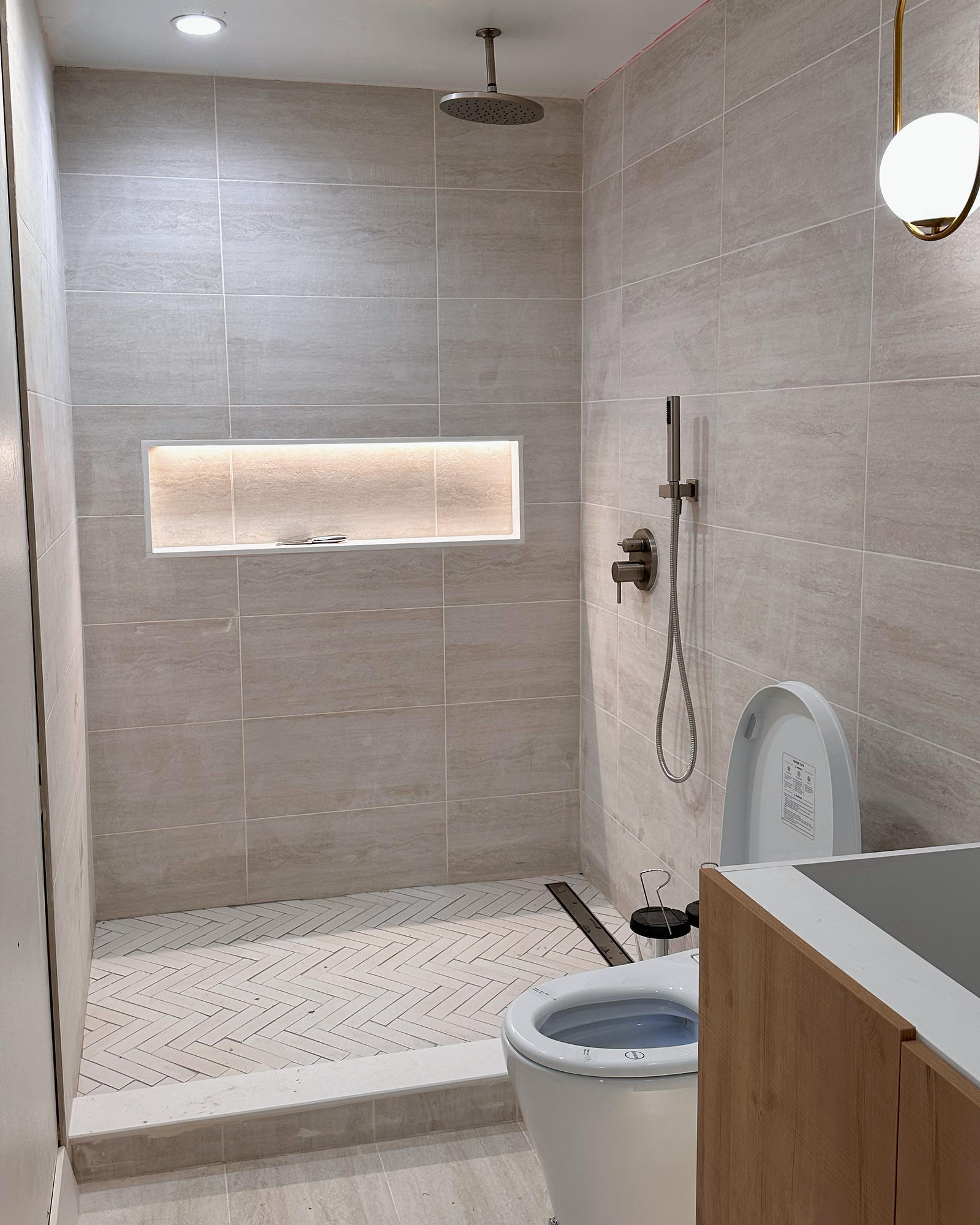 Bathroom after renovation stage