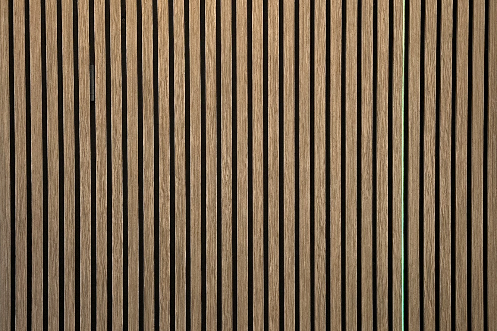 Close-up of vertical wood slats and their natural grain.